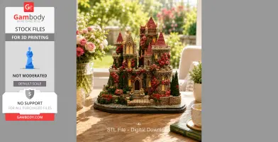 Bougainvillea Castle STL File for 3D Print