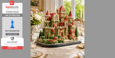 Bougainvillea Castle STL File for 3D Print
