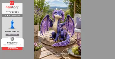 Wisteria Blossom Dragon STL File for 3D Print