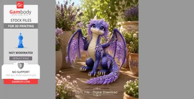 Wisteria Blossom Dragon STL File for 3D Print