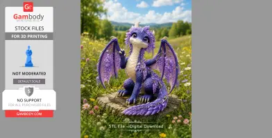 Wisteria Blossom Dragon STL File for 3D Print