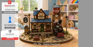 Pinewood Junction Railway Station STL File for 3D Print