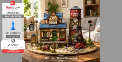 Pinewood Junction Railway Station STL File for 3D Print