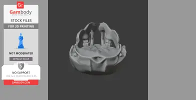 African Crested Rat Skull