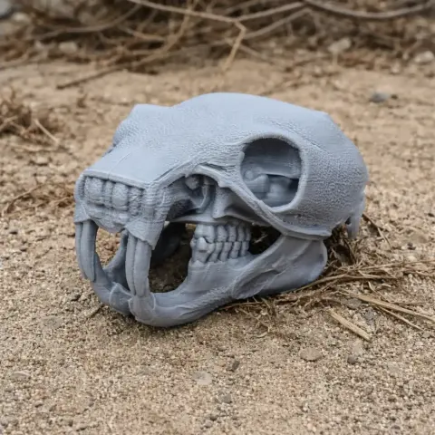 African Crested Rat Skull