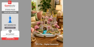 Blossom Crown Castle STL File for 3D Print