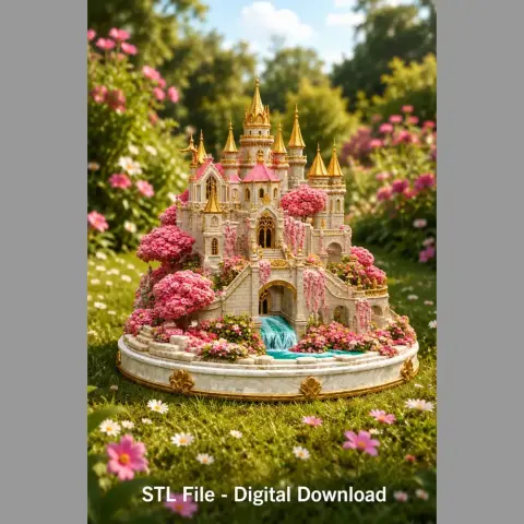 Blossom Crown Castle STL File for 3D Print