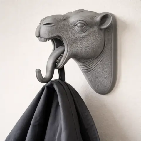 Camel Head Wall Hanger Coat and Key Holder Hook