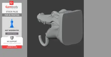 Crocodile Head Wall Hanger Coat and Key Holder Hook
