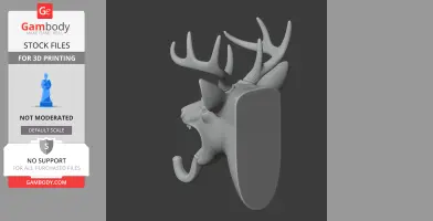 Deer Head Wall Hanger Coat and Key Holder Hook