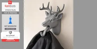 Deer Head Wall Hanger Coat and Key Holder Hook