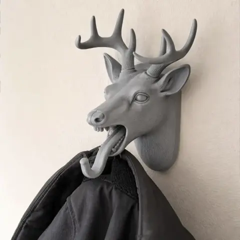 Deer Head Wall Hanger Coat and Key Holder Hook
