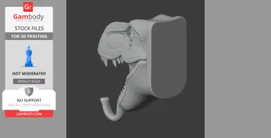 Dinosaur Head Wall Hanger Coat and Key Holder Hook