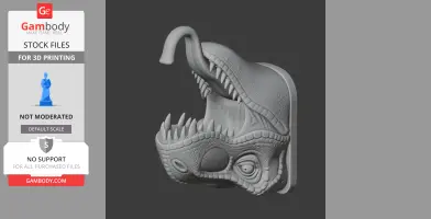 Dinosaur Head Wall Hanger Coat and Key Holder Hook