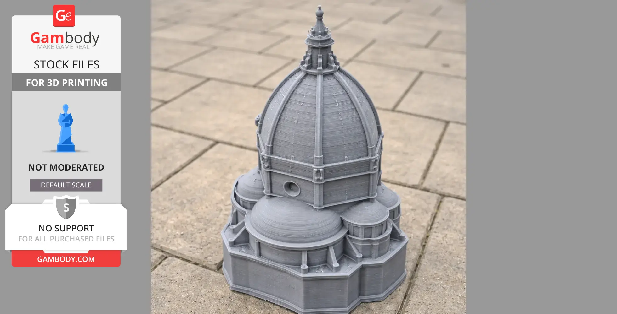 3D printed model of Florence's Duomo, showcasing detailed dome architecture.