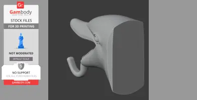 Dolphin Head Wall Hanger Coat and Key Holder Hook