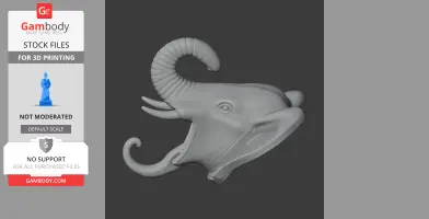 Elephant Head Wall Hanger Coat and Key Holder Hook