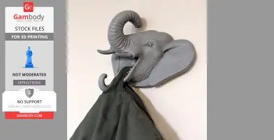 Elephant Head Wall Hanger Coat and Key Holder Hook