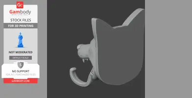 Fox Head Wall Hanger Coat and Key Holder Hook