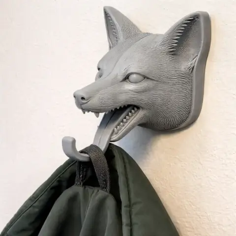 Fox Head Wall Hanger Coat and Key Holder Hook