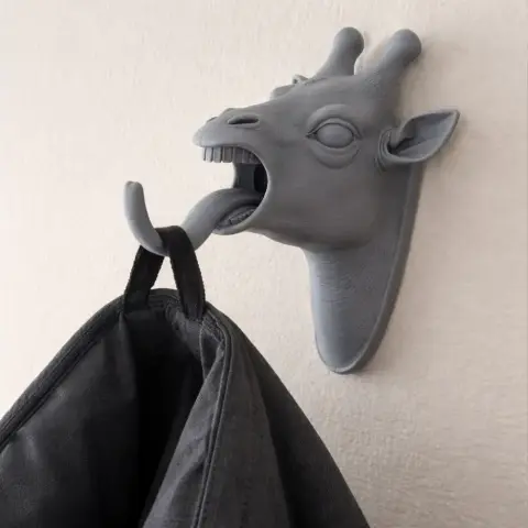 Giraffe Head Wall Hanger Coat and Key Holder Hook