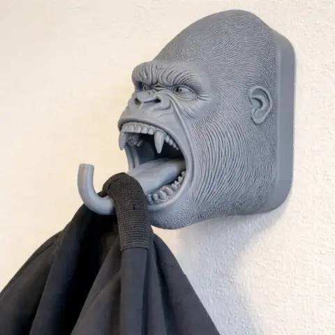 Gorilla Head Wall Hanger Coat and Key Holder Hook