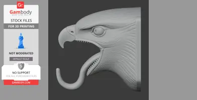 Hawk Head Wall Hanger Coat and Key Holder Hook