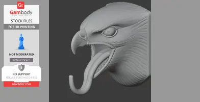 Hawk Head Wall Hanger Coat and Key Holder Hook