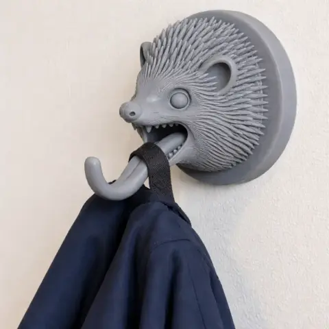 Hedgehog Head Wall Hanger Coat and Key Holder Hook