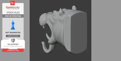 Hippopotamus Head Wall Hanger Coat and Key Holder Hook