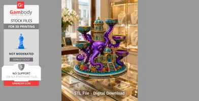 Kraken Citadel Organizer STL File for 3D Print
