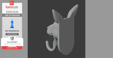 Kangaroo Head Wall Hanger Coat and Key Holder Hook