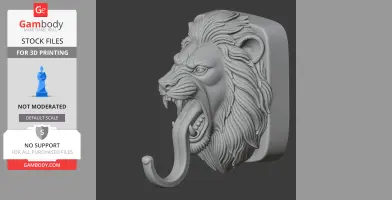 Lion Head Wall Hanger Coat and Key Holder Hook
