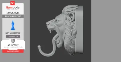 Lion Head Wall Hanger Coat and Key Holder Hook