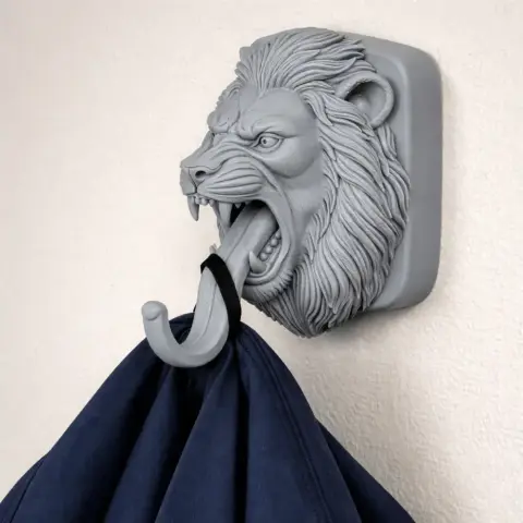 Lion Head Wall Hanger Coat and Key Holder Hook