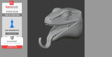 Lizard Head Wall Hanger Coat and Key Holder Hook
