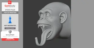 Monkey Head Wall Hanger Coat and Key Holder Hook