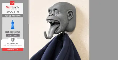 Monkey Head Wall Hanger Coat and Key Holder Hook