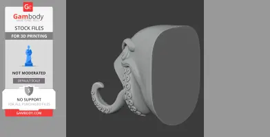 Octopus Head Wall Hanger Coat and Key Holder Hook