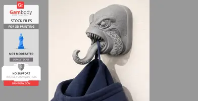 Octopus Head Wall Hanger Coat and Key Holder Hook