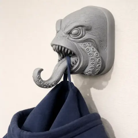 Octopus Head Wall Hanger Coat and Key Holder Hook