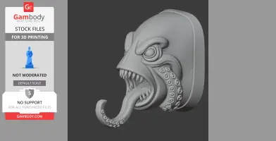 Octopus Head Wall Hanger Coat and Key Holder Hook