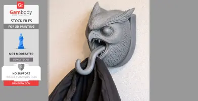 Owl Head Wall Hanger Coat and Key Holder Hook