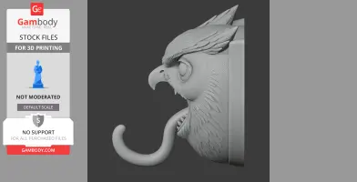 Owl Head Wall Hanger Coat and Key Holder Hook