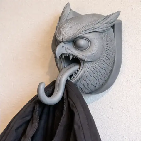 Owl Head Wall Hanger Coat and Key Holder Hook