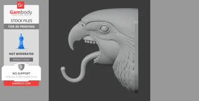 Parrot Head Wall Hanger Coat and Key Holder Hook