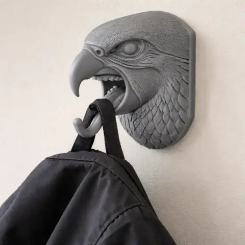 Parrot Head Wall Hanger Coat and Key Holder Hook