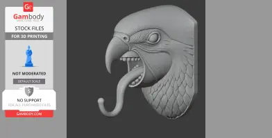 Parrot Head Wall Hanger Coat and Key Holder Hook