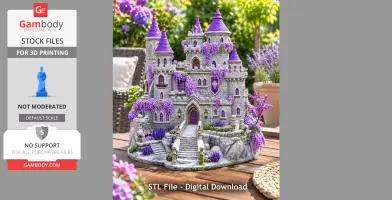 Lavender Bloom Castle STL File for 3D Print