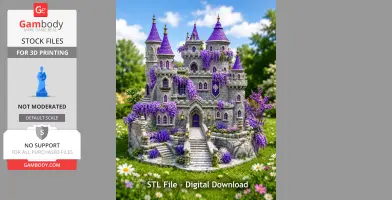 Lavender Bloom Castle STL File for 3D Print